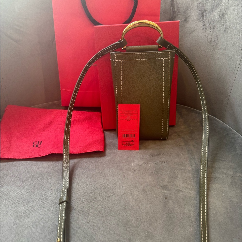 CH Carolina Herrera Charro Insignia Phone Crossbody Bag